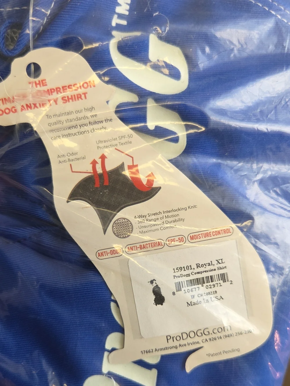 PRO DOGG COMPRESSION ANXIETY SHIRT XL